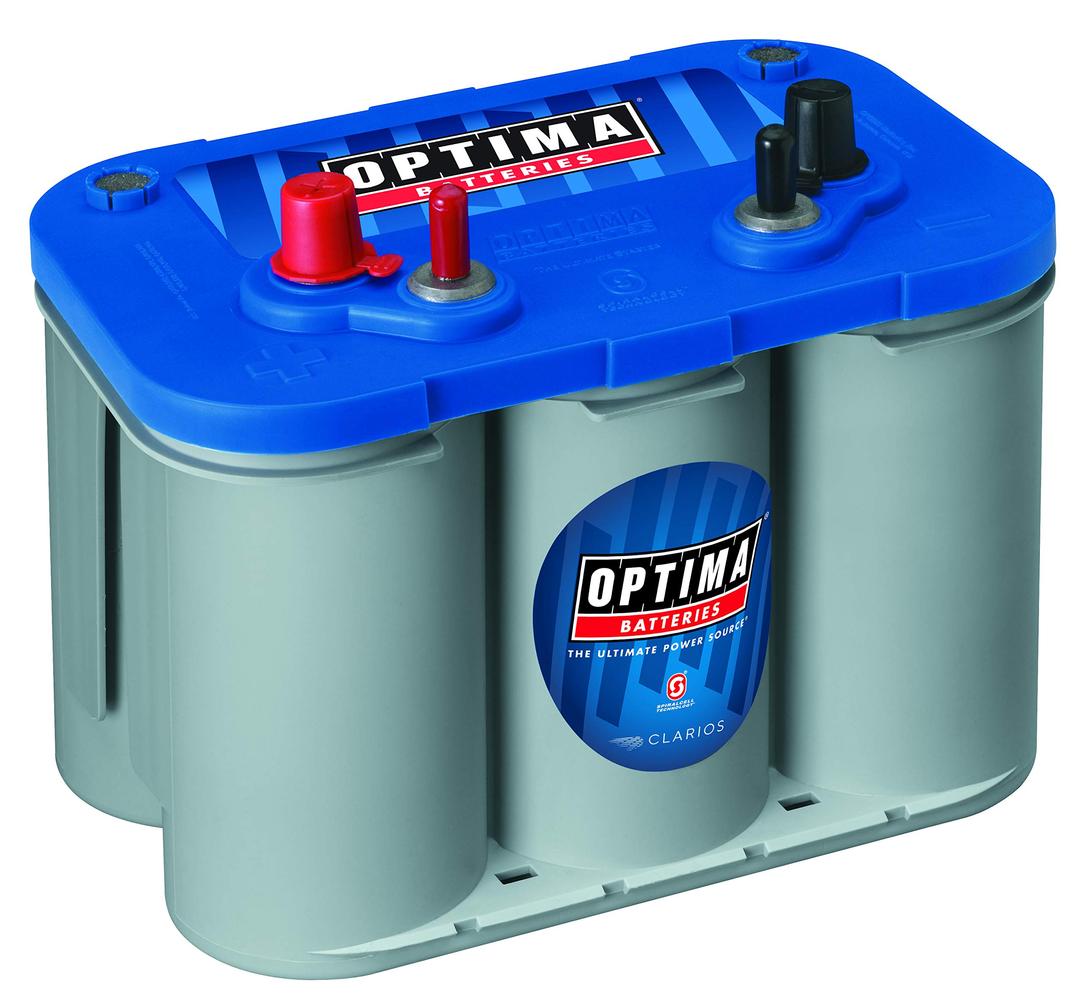 OPTIMA Batteries High Performance D34M BlueTop Dual Purpose Deep Cycle and Starting Sealed AGM Boat and RV Battery, 750 CCA, Dual Terminal, Maintenance Free, Versitile Mounting