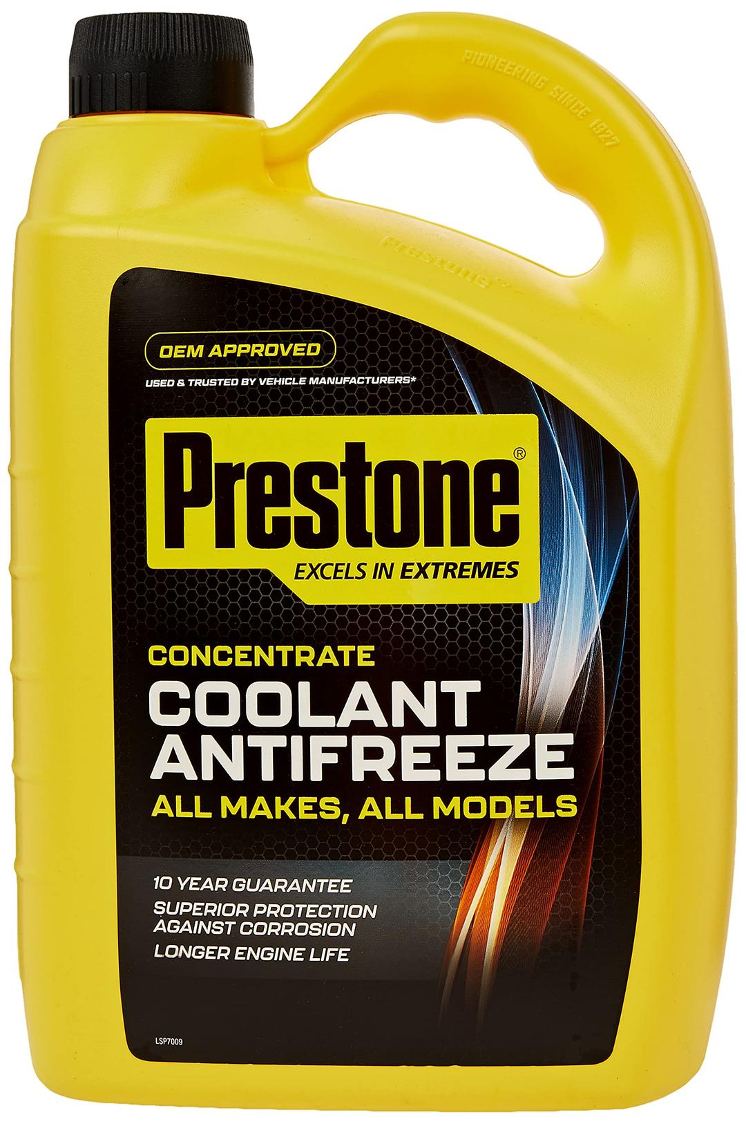 PrestoneCoolant For Car, Anti-Freeze Coolant Car Fluid To Prevent Problems & Protect Car Cooling System, Car Coolant Fluid For All Makes & Models, Antifreeze Coolant Concentrate, 4 Litre Bottle