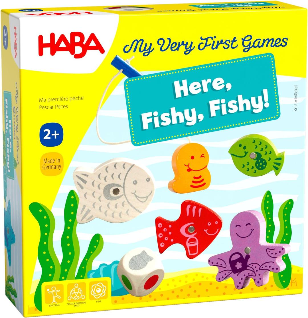 HABA My Very First Games - Here Fishy Fishy! Magnetic Fishing Game for Ages 2+ | Made in Germany | Toddler Games | Fishing Games | Learning Toys | Preschool Toys