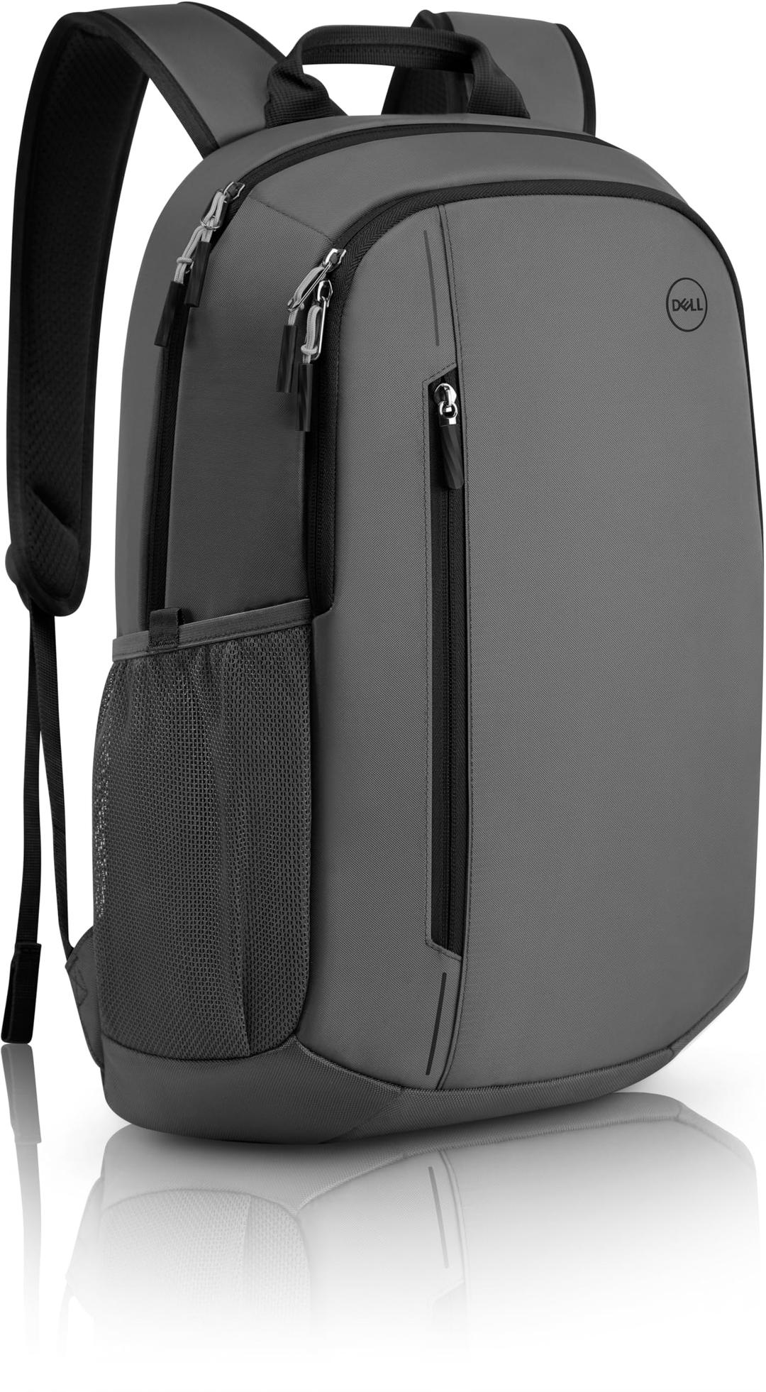 Dell14-16 EcoLoop Urban Backpack - CP4523G - 20L Capacity, Adjustable Shoulder Carrying Straps, Weather-Resistant, Double Zipper Closure, Padded Sleeve, Air Mesh Padded Back - Gray