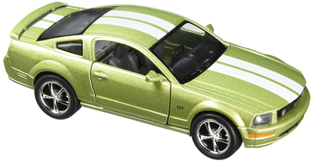 KiNSMART2006 Ford Mustang GT Hardtop 1/38 Scale Diecast Car (Stripe Green)