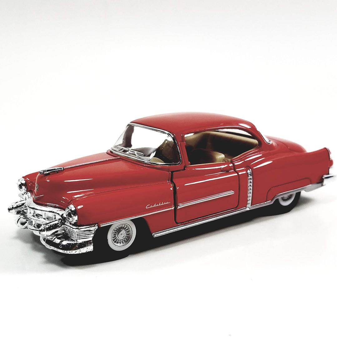 KiNSMART 1963 Cadillac Series 62 Cherry Red 5 Inch 1:43 O Scale Die Cast Metal Model Toy Classic Ventage Car