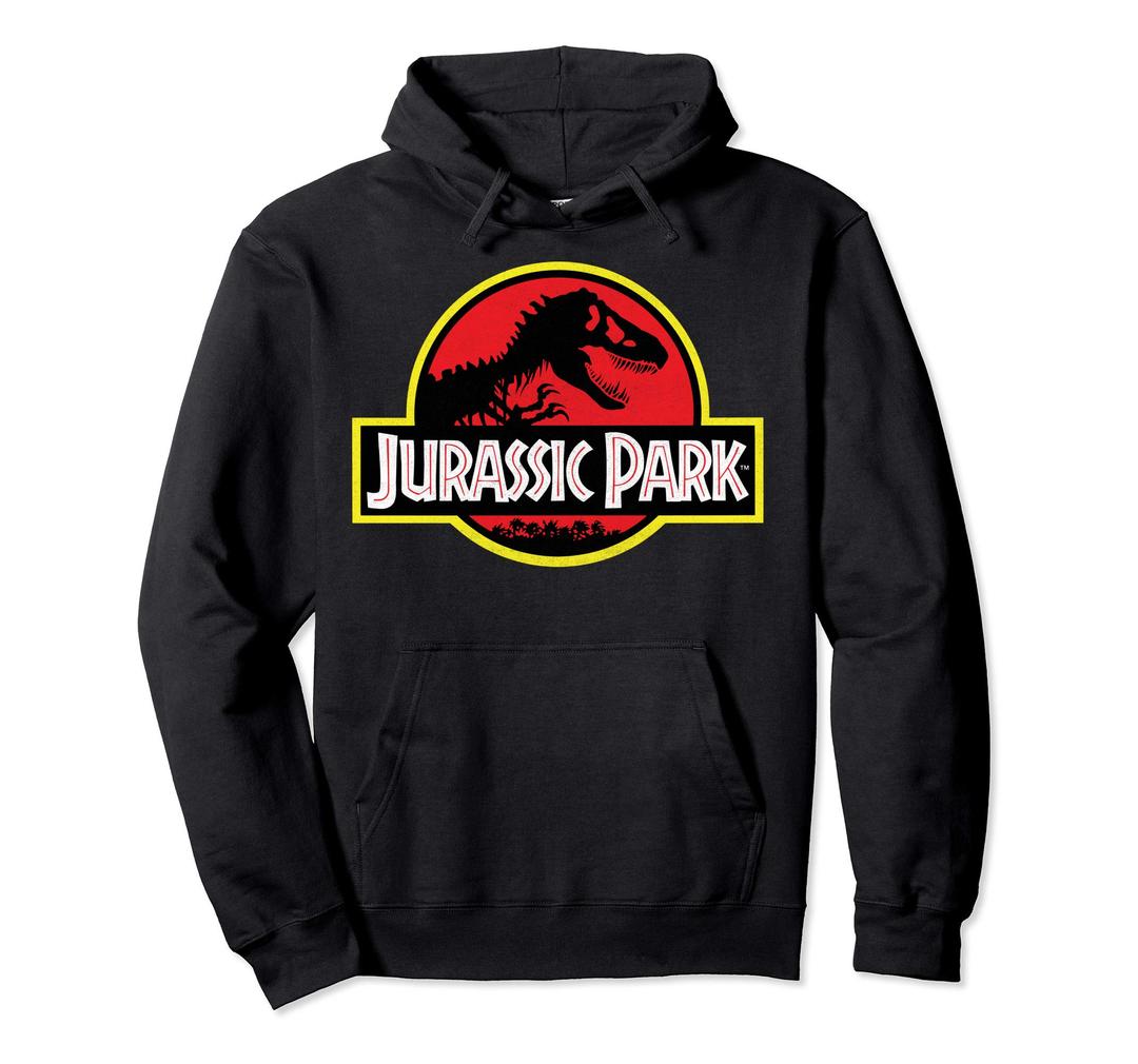 Jurassic Park Distressed Vintage Logo Hoodie Pullover Hoodie