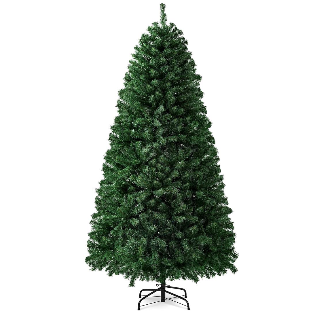 Yaheetech 6ft Artificial Christmas Tree, Realistic Premium Spruce Hinged Full Christmas Tree with 796 Branch Tips Holiday Xmas Tree with Metal Hinges and Foldable Base for Home Party Office Decoration