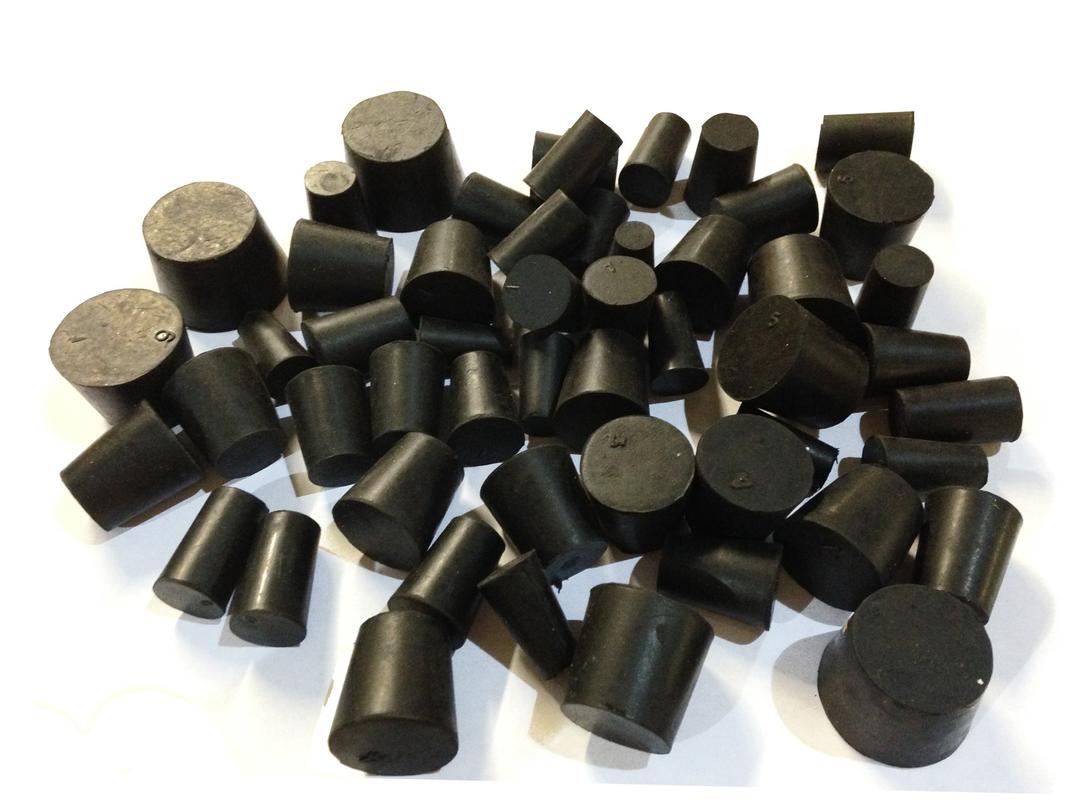 United Scientific™ RSTPK2 Premium Laboratory Black Rubber Stoppers | Good to Seal Bottles, Tubes and Many Other Containers - Black Lab Plug | #00 to #7 Assorted Sizes | 1LB of Stoppers | Pack of 50