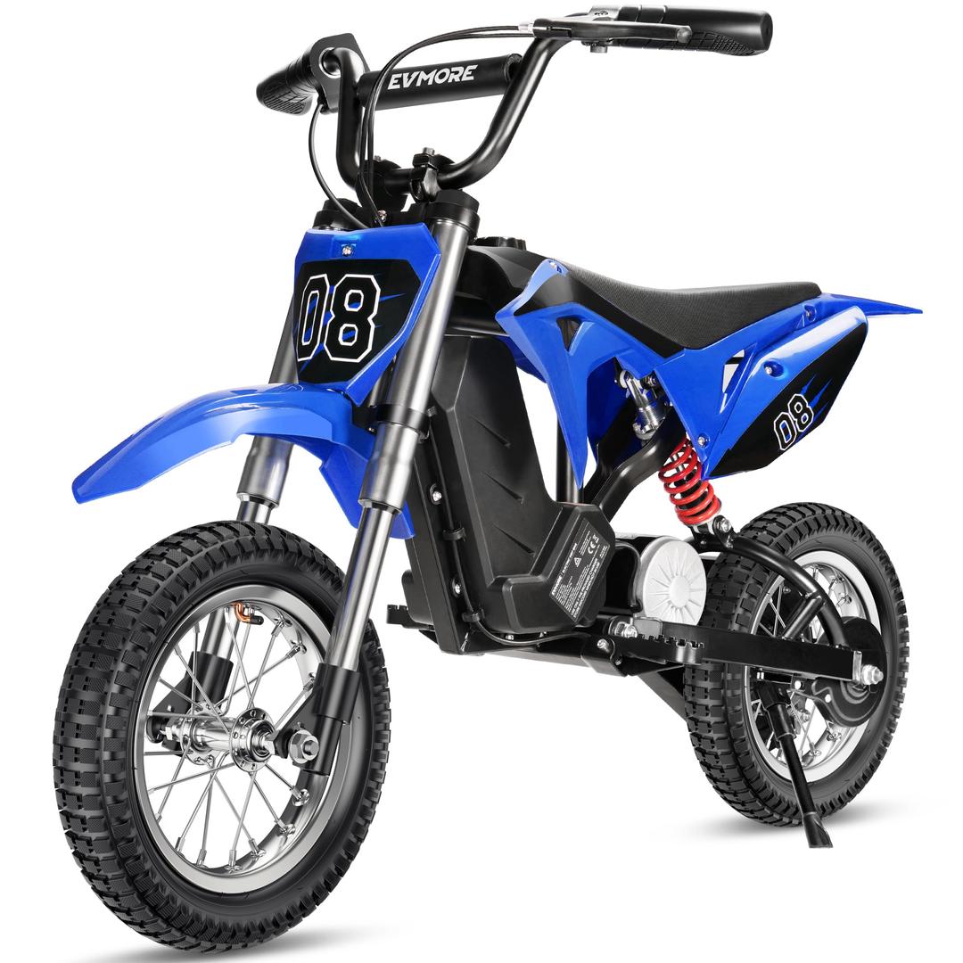 36V 350W Kids Electric Dirt Bike - Fast Speed Electric Motorcycle Up to 16 MPH & 10 Miles Long-Range, 3-Speed Modes, Twist Grip Throttle, Dual Suspension & Brakes for Kids Ages 5-8