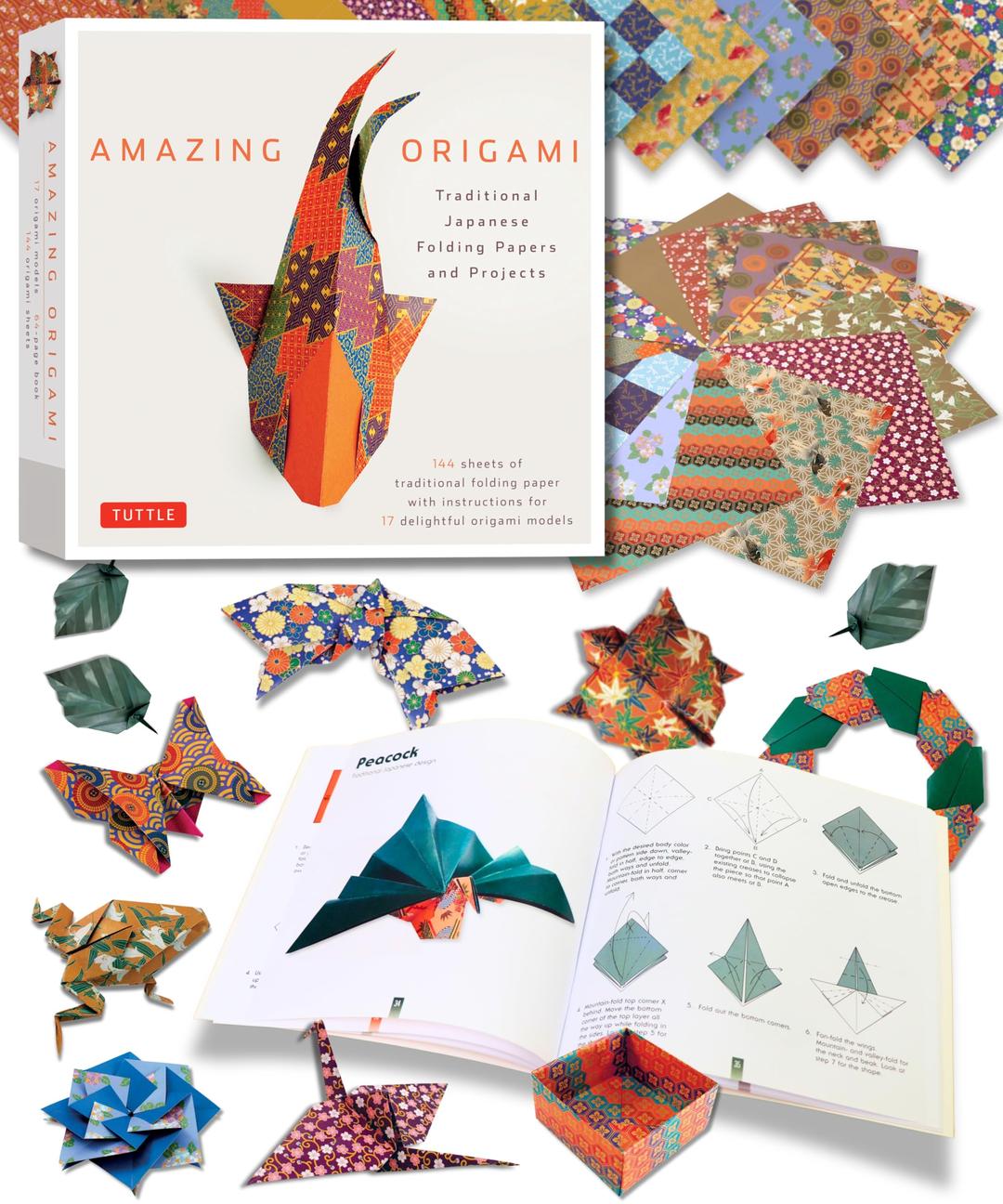 Amazing Origami Kit: Traditional Japanese Folding Papers and Projects [144 Origami Papers with Book, 17 Projects]