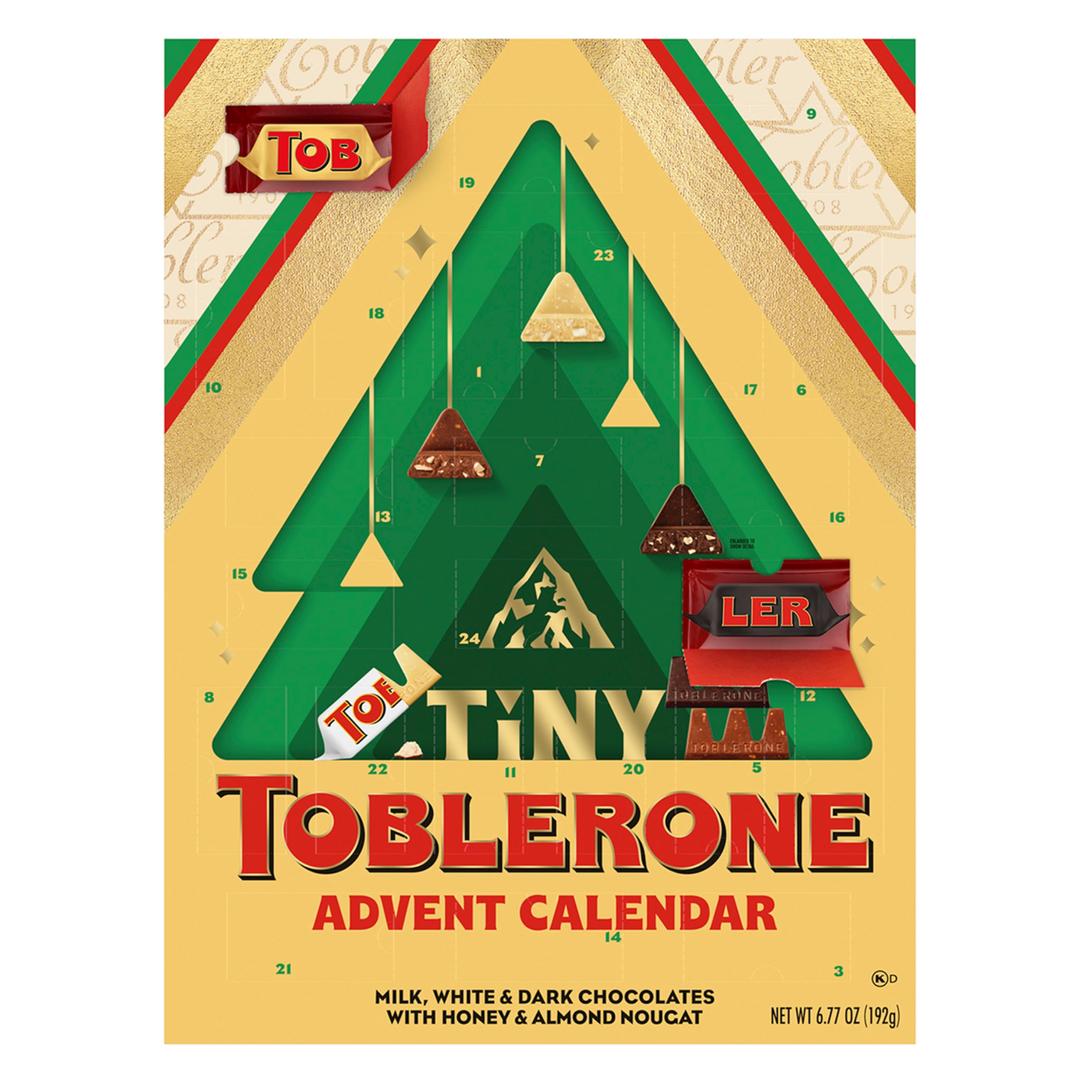 Tiny Toblerone Assorted Chocolate Bars, Holiday Advent Calendar, 24 Days