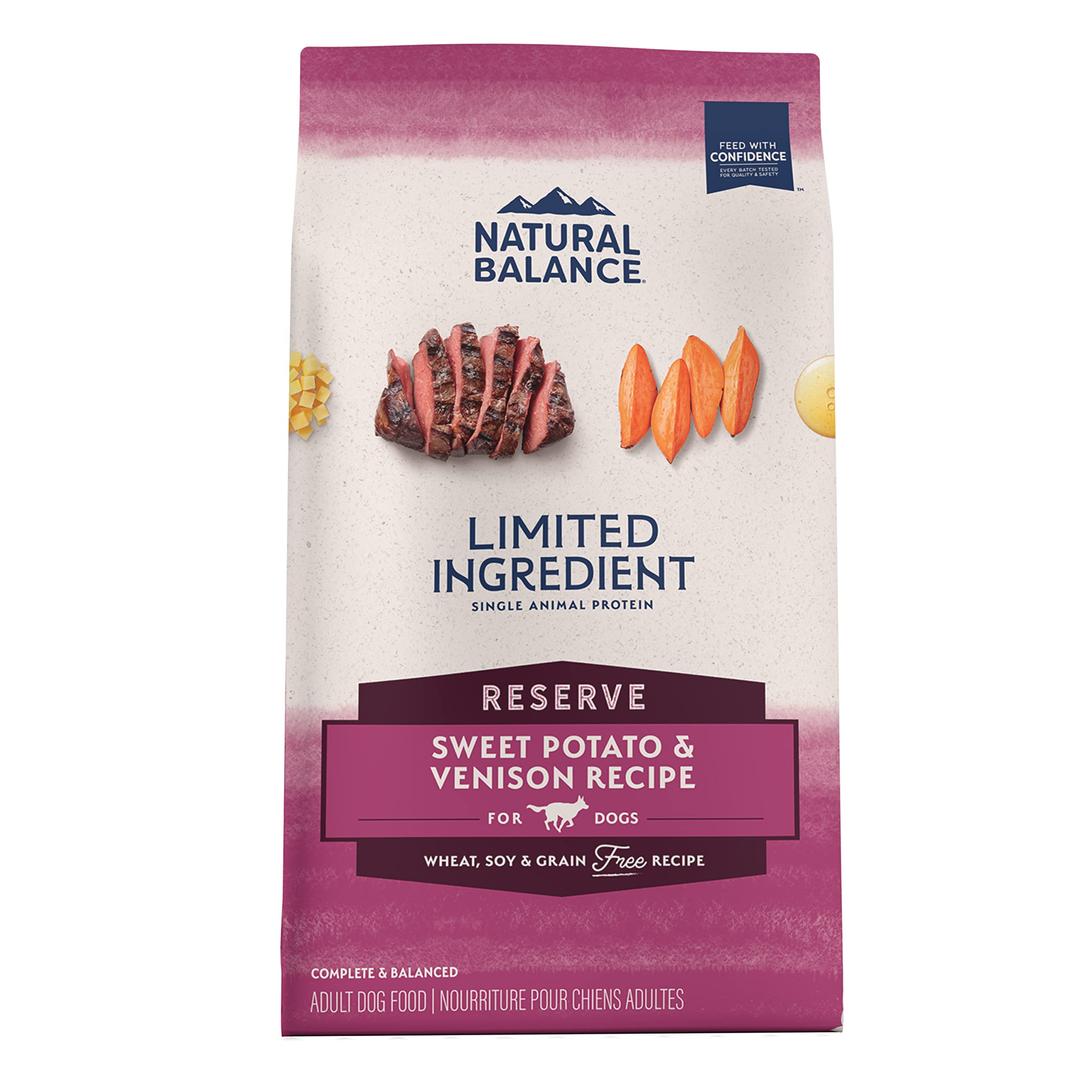 Natural BalanceLimited Ingredient Adult Grain-Free Dry Dog Food, Reserve Sweet Potato & Venison Recipe, 22 Pound (Pack of 1)