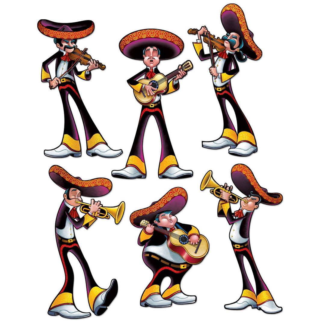 Beistle Fiesta Mariachi Cutouts