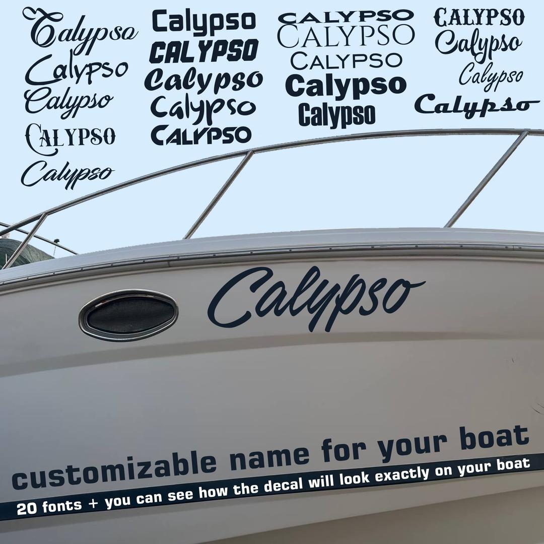 Make Your Own Boat Name or Registration Numbers - Custom Vinyl Lettering Stickers for Boat, Jet ski, Yaсht, Door, Window, Sign, Car, Truck