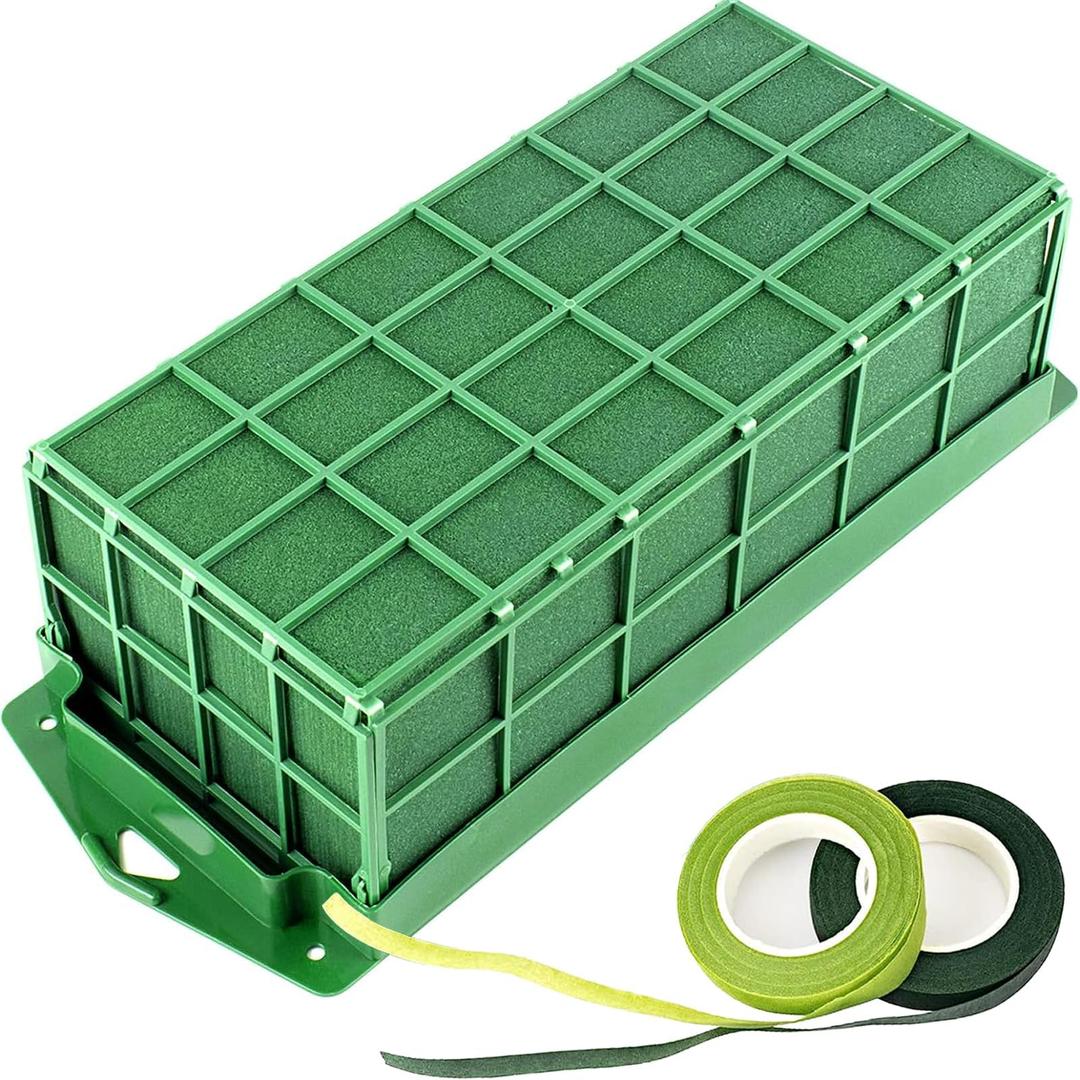 Takytao Floral Foam Cage, Dry Flower Cage Holders, Green Foam Cage Blocks for Fresh Flower Arrangements Decoration, Wedding, Interior and Garden