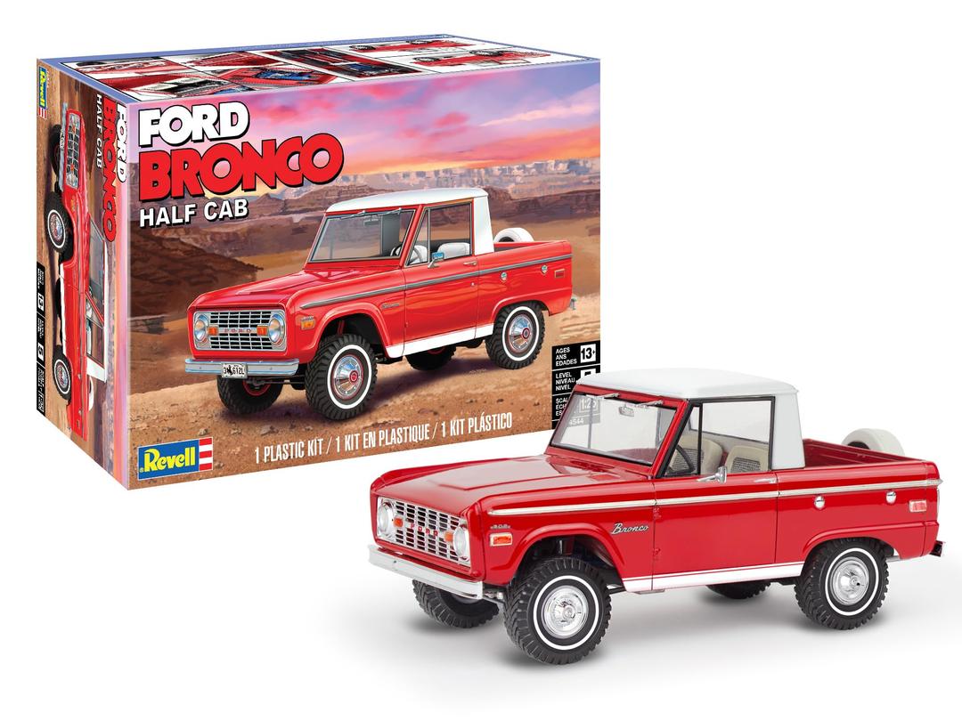 Revell Level 5 Model Kit Ford Bronco Half Cab 1/25 Scale Model