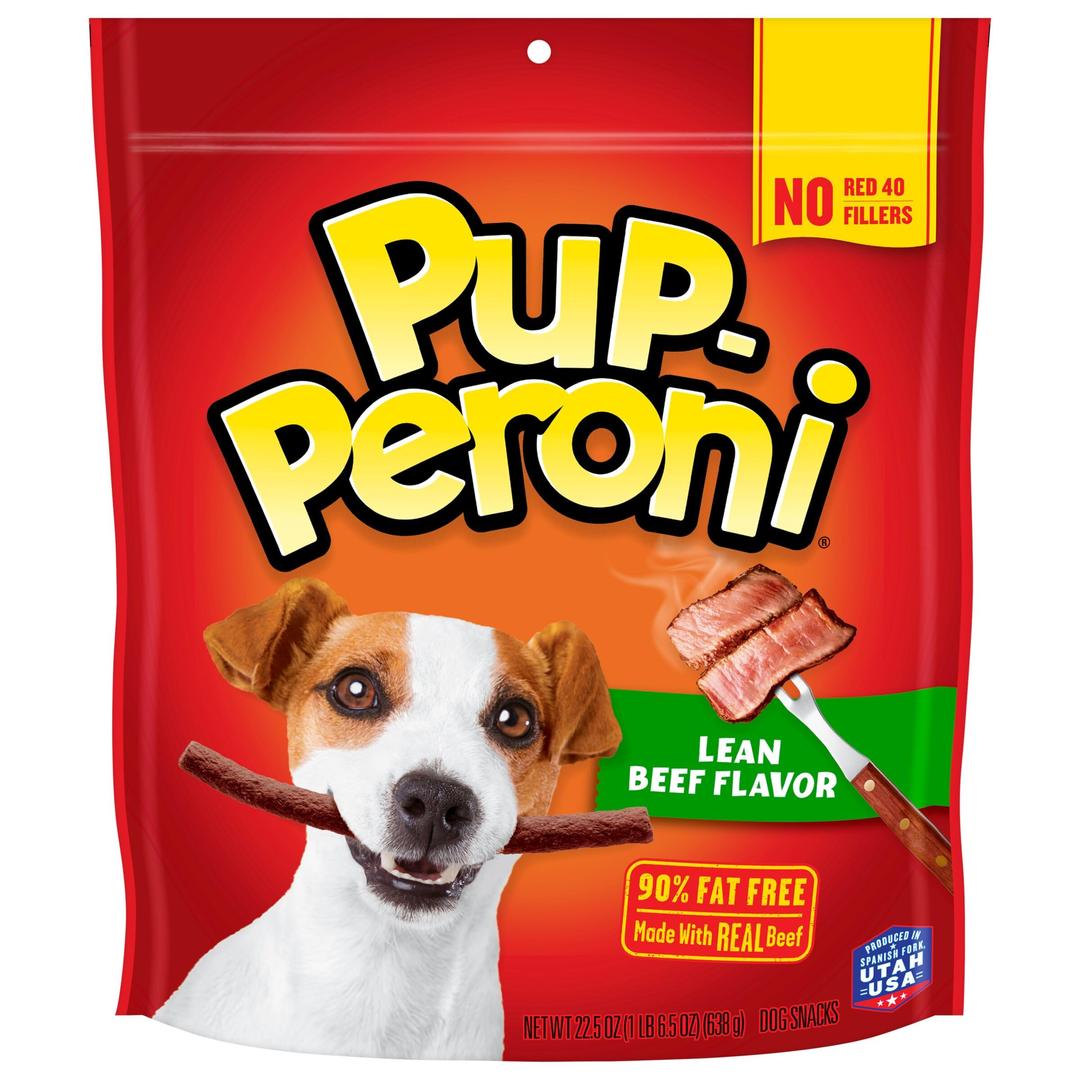 Pup-Peroni Dog Treats, Lean Beef Flavor, 22.5 Ounce, Made with Real Beef, 90% Fat Free