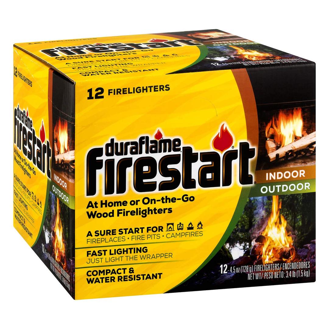 DuraflameFirestart Indoor/Outdoor Firelighters, 12 pack , Yellow