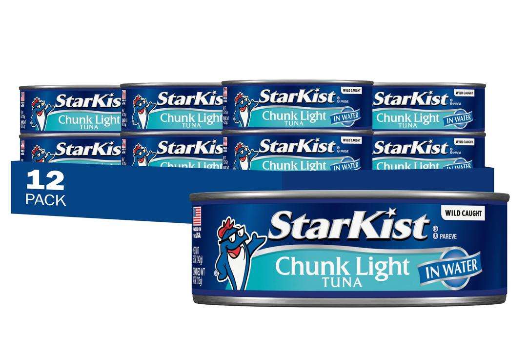 StarKistChunk Light Tuna in Water, 5 oz Can, Pack of 12