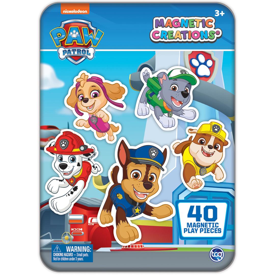 PAW Patrol - Magnetic Creations Tin - Dress Up Play Set - Includes 2 Sheets of Mix & Match Dress Up Magnets with Storage Tin. Great Travel Activity for Kids and Toddlers!