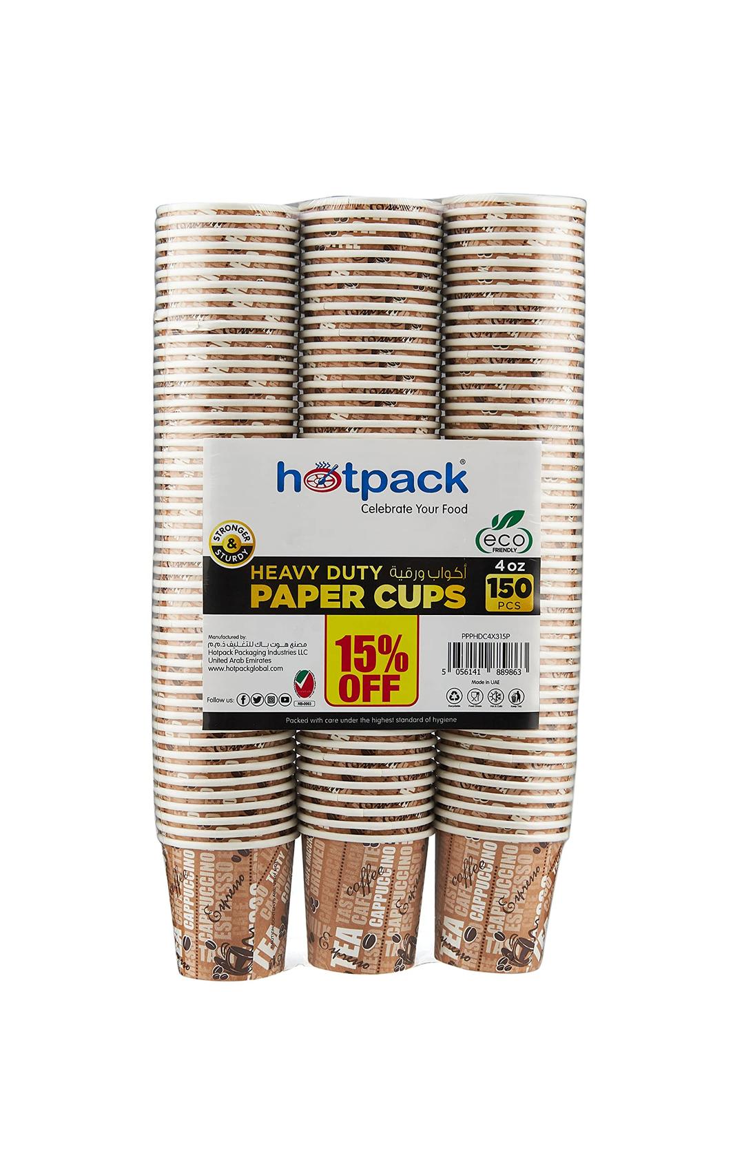 Hotpack Paper Cup 4ounce Pack of 3, Multicolour