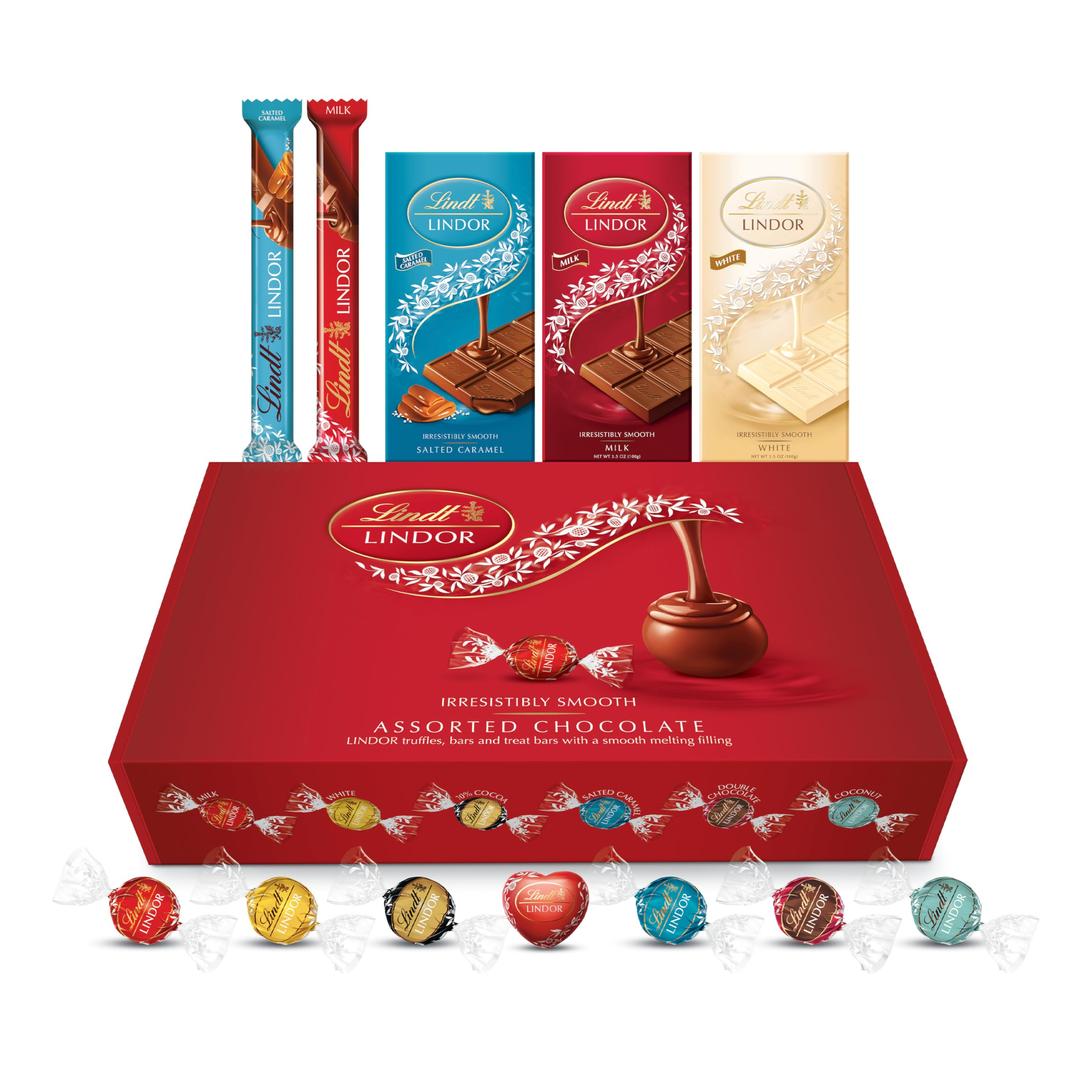 Lindt Lindor Official Chocolate Gift Hamper Box - Chocolate Truffles - Chocolates Bars and Tablets - Assorted Flavours