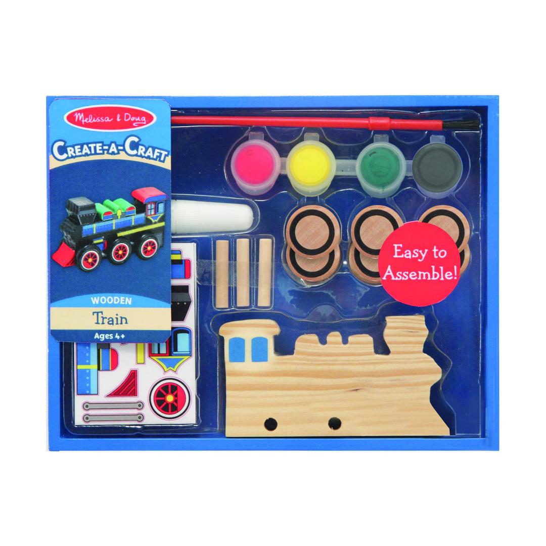 Melissa & Doug Decorate-Your-Own Wooden Train Craft Kit