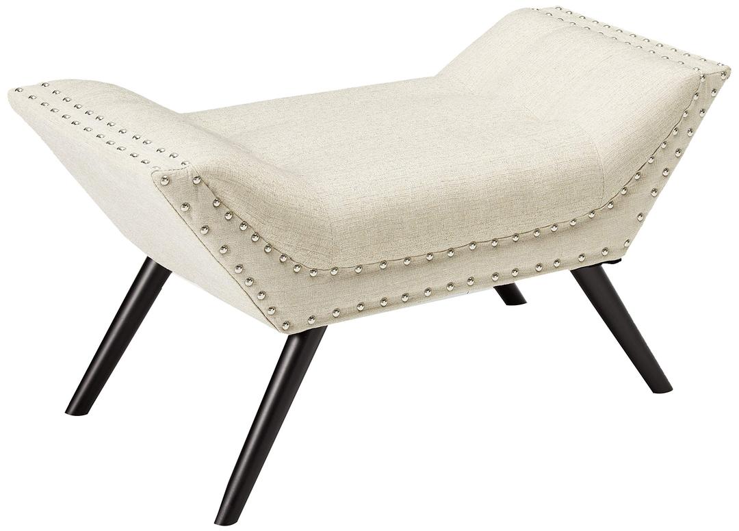 Christopher Knight HomeRosalynn Tufted Fabric Ottoman / Bench, Almond