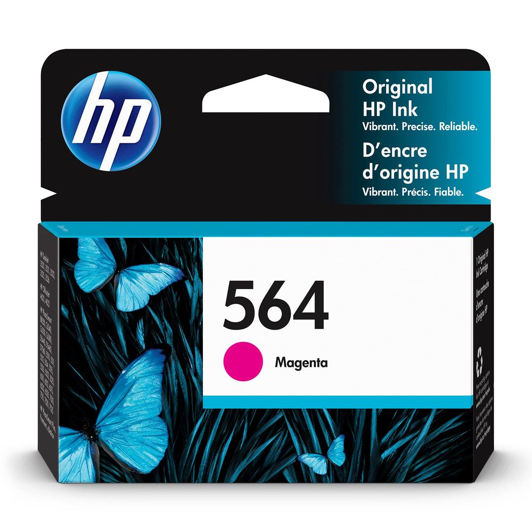 HP564 Magenta Ink Cartridge | Works with DeskJet 3500; OfficeJet 4620; PhotoSmart B8550, C6300, D5400, D7560, 5510, 5520, 6510, 6520, 7510, 7520, Plus, Premium, eStation Series | CB319WN