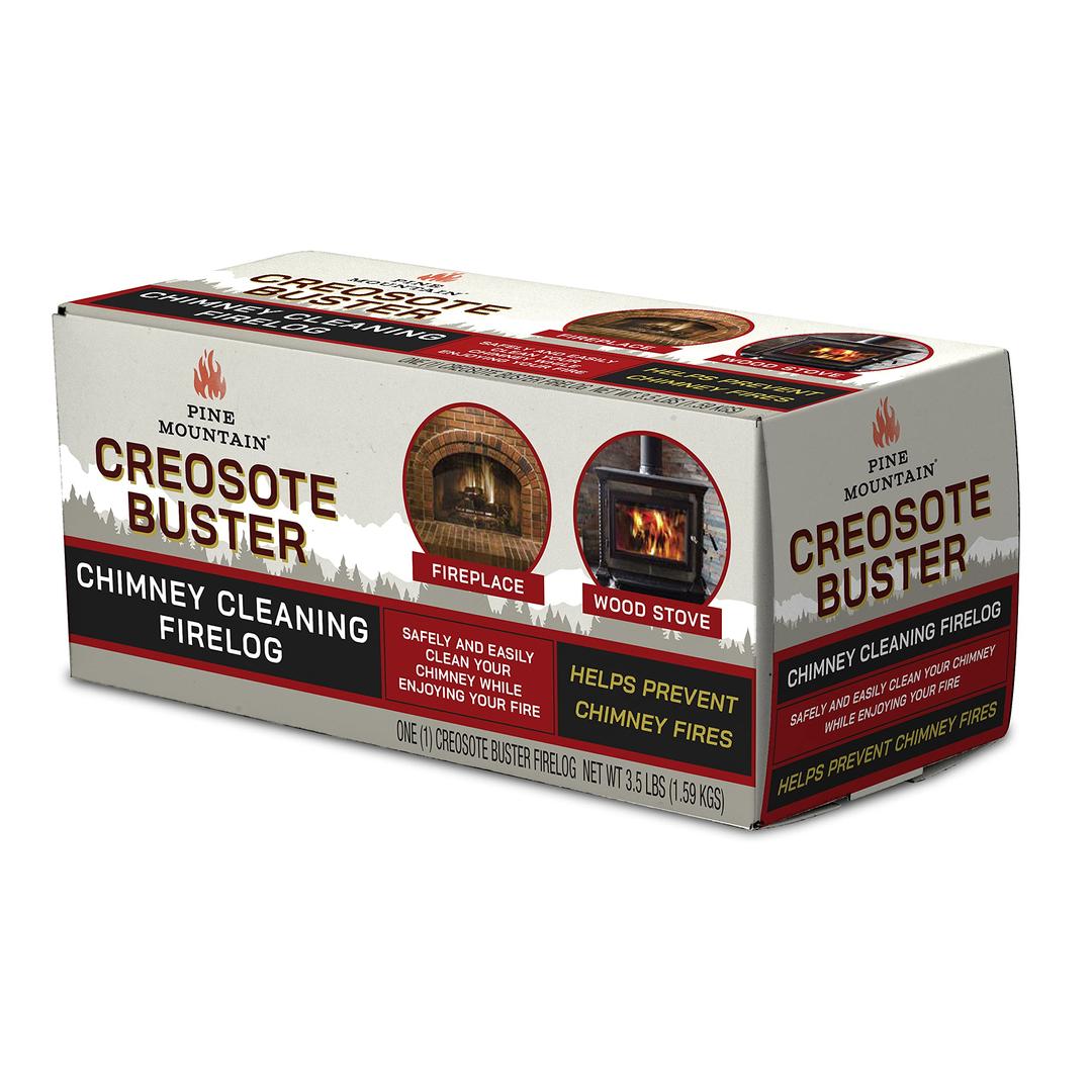 Pine Mountain Creosote Buster Chimney Cleaning Safety Firelog 3.5Lb Log Brown 1 Count, (4152501500)