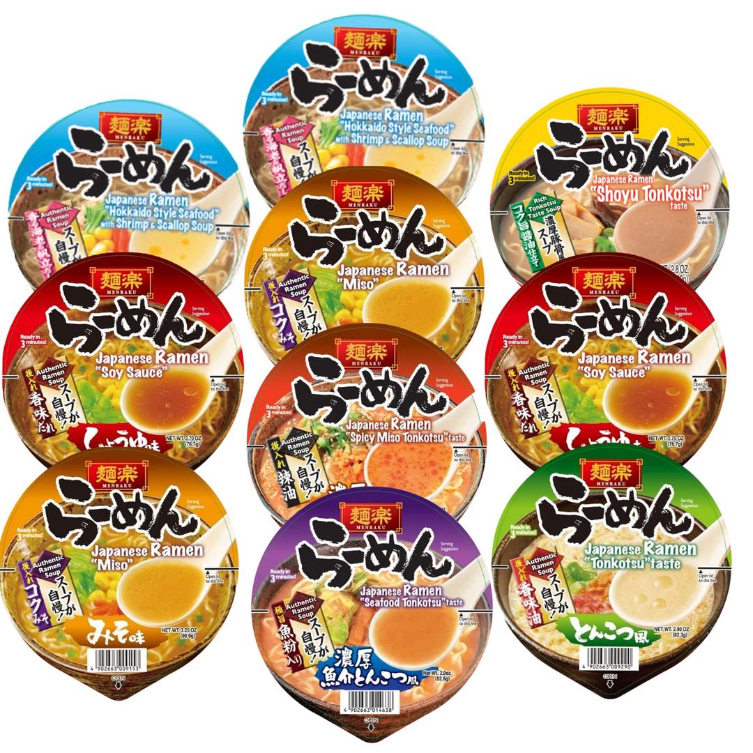 Japan's Most Popular Ramen Assorted Packs Joyful Bundle (Pack of 10, Classic Series)