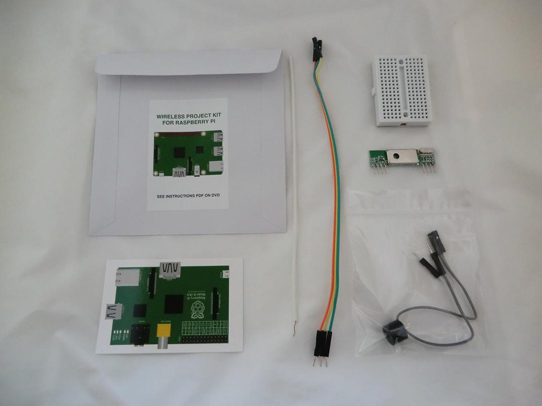 Wireless Doorbell / Driveway Alarm interface kit for Raspberry Pi. Connect your existing Lloytron MIP wireless Doorbells, PIRs & Magnetic Door contacts to the internet using your Raspberry Pi. Sends photos of visitors/intruders to your mobile phone. Compatible with Raspberry Pi 4 (1GB/2GB/4GB), Pi 3 and Pi Zero WH models. Includes 433MHz RXB6 shielded receiver with 30 metre range.