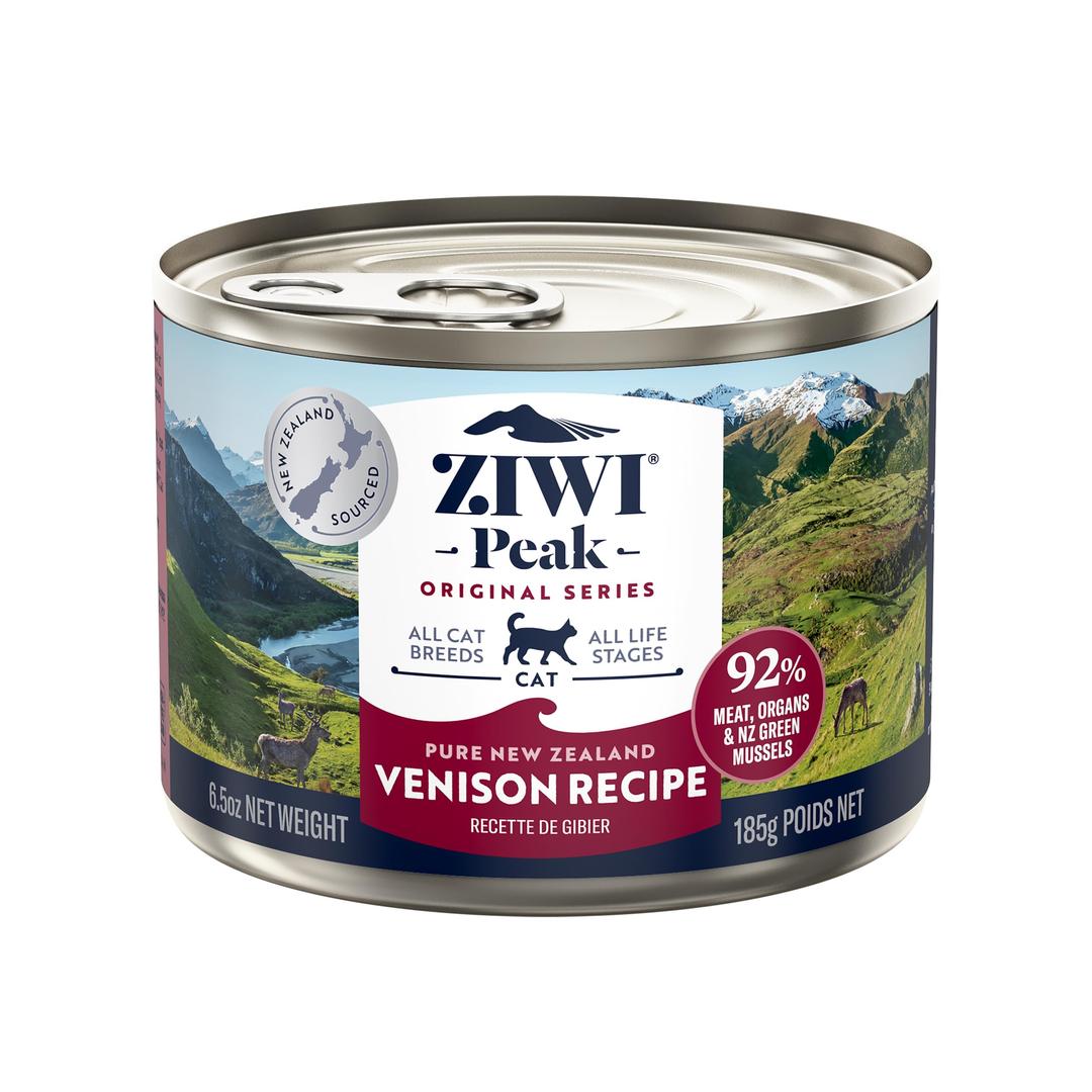 ZIWIPeak Canned Wet Cat Food – All Natural, High Protein, Grain Free, Limited Ingredient, with Superfoods (Venison, Case of 12, 6.5oz Cans)