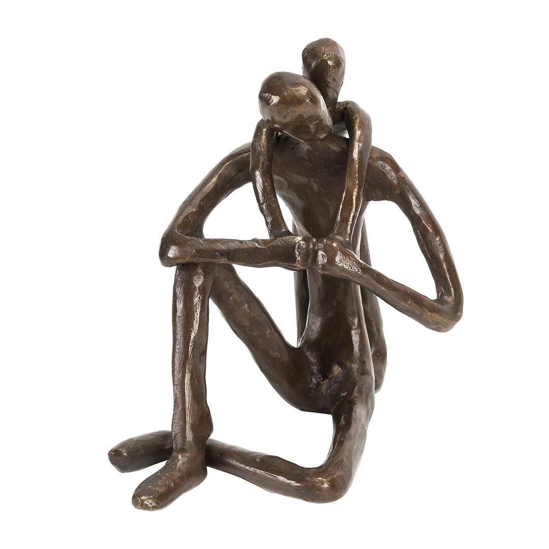 Danya BMetal Art Shelf Décor - Bronze Sculpture - Child Embracing Father