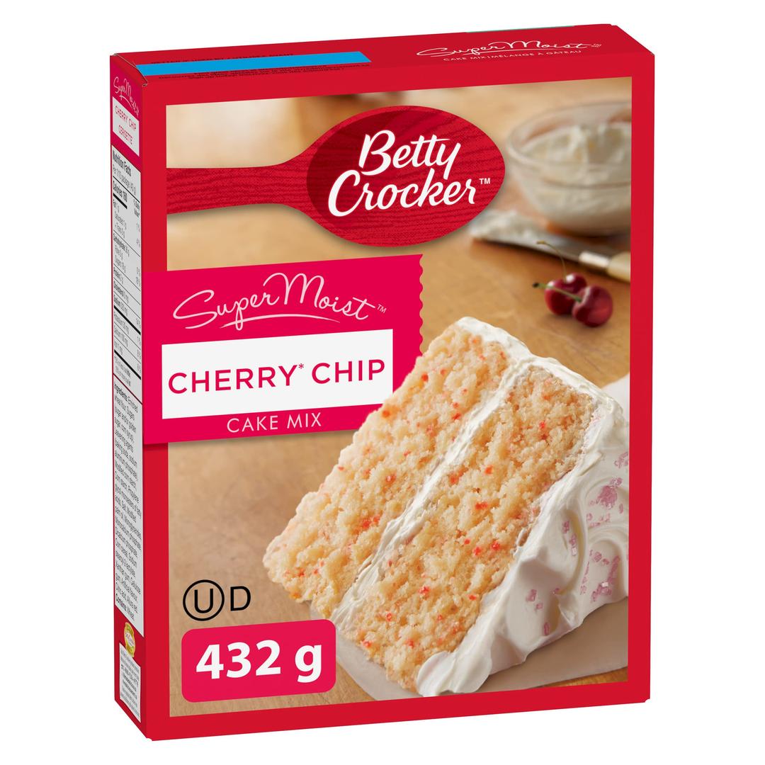 Betty Crocker, SuperMoist Cherry Chip Cake Mix, 432g/15.2oz., {Imported from Canada}