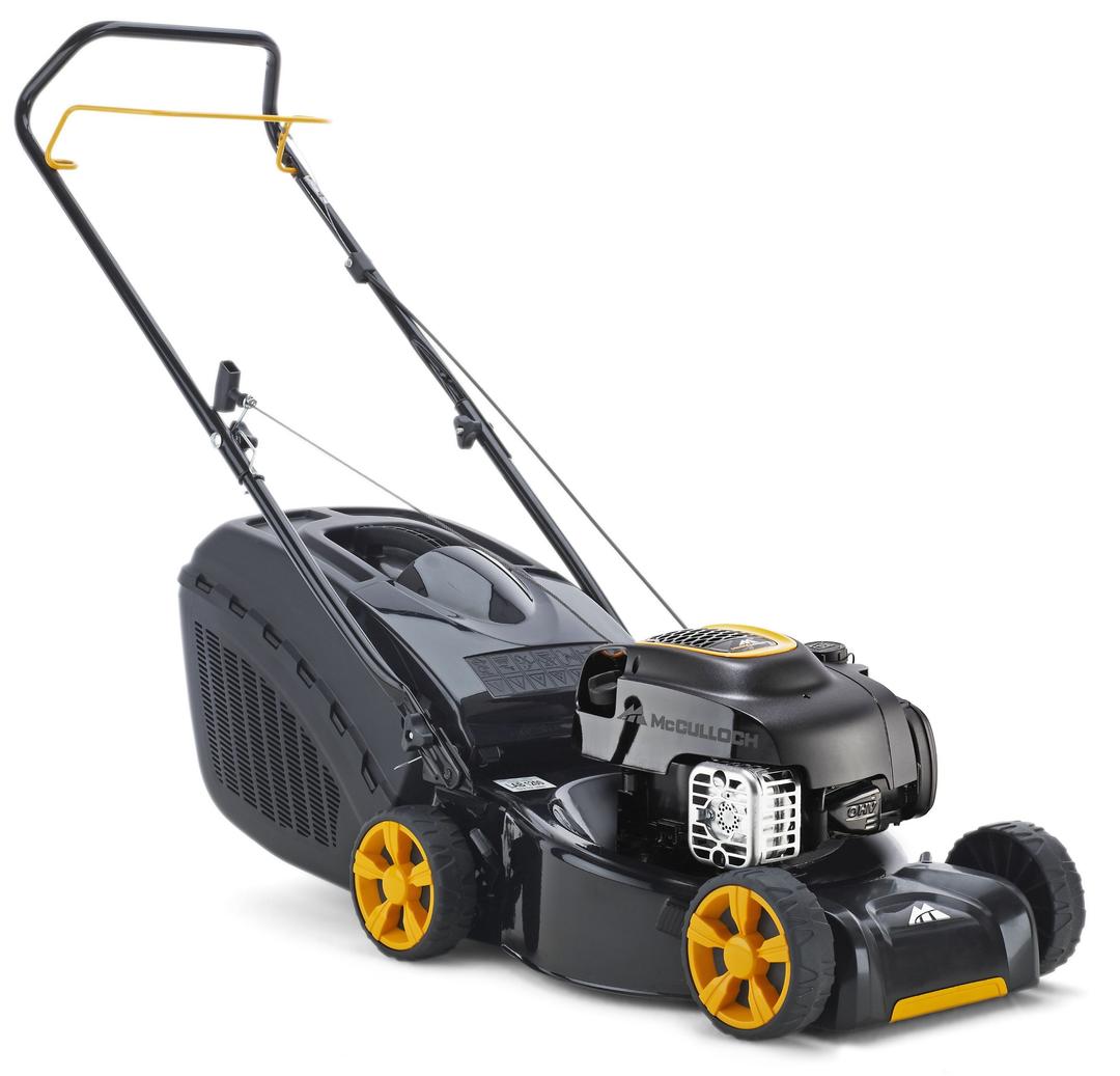 McCulloch M40-125 Petrol Push Collect Lawn Mower, 1600 W, Black, 125 cc, 40 cm Cutting Width