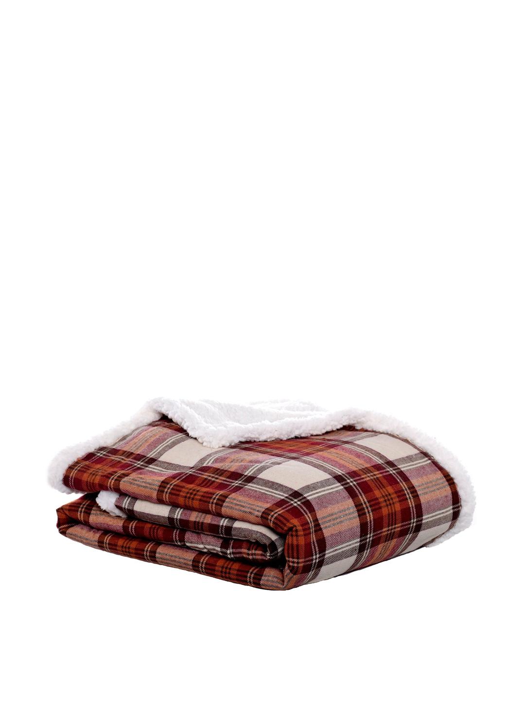 Eddie BauerEddie Bauer - Throw Blanket, Super Soft Reversible Sherpa Fleece Bedding, Ideal Christmas & White Elephant Gifts, Cozy Plaid Home Decor (Edgewood Red, Throw)