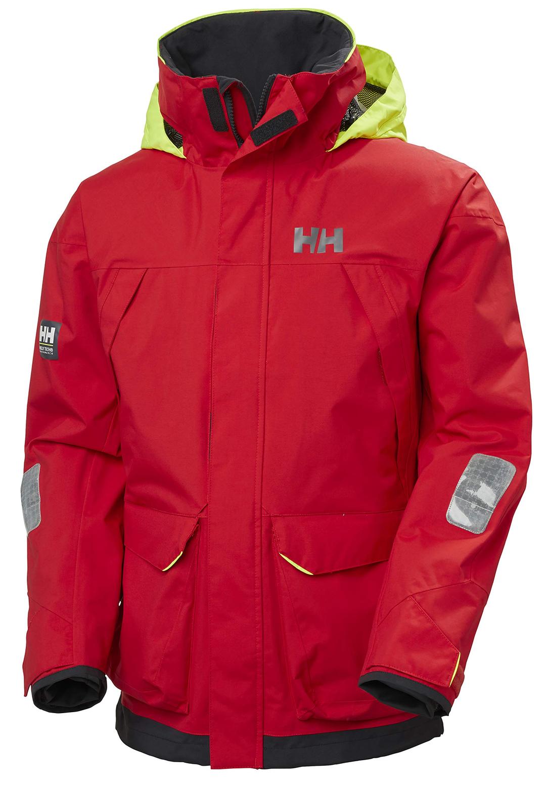 Helly-Hansen Pier 3.0 Coastal Sailing Jacket for Men - Waterproof, Windproof, and Breathable, with Packable Neon Yellow Hood