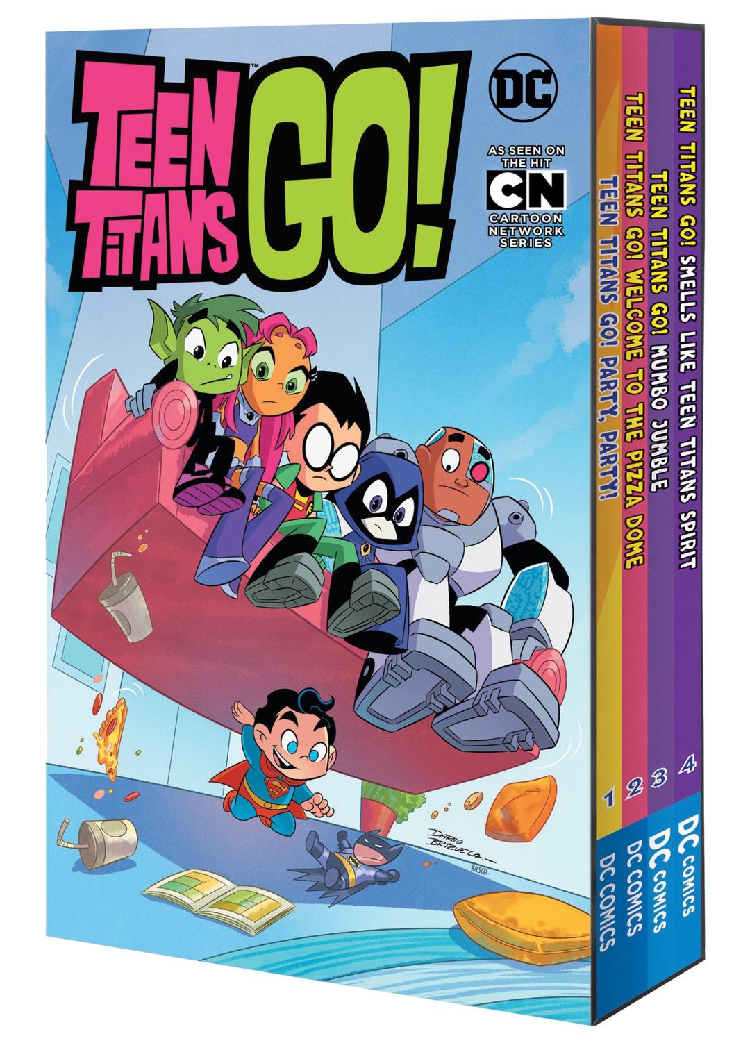 Teen Titans Go!: Party Party! / Welcome to the Pizza Dome / Mumbo Spirit / Smells Like Teen Titans Spirit Paperback – July 3, 2018