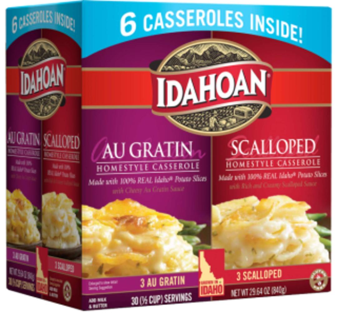 IdahoanAu Gratin and Scalloped Homestyle Casserole Potatoes, Made with Gluten-Free 100-Percent Real Idaho Potatoes, Combo Pack of 6 Boxes (5 Servings Each)