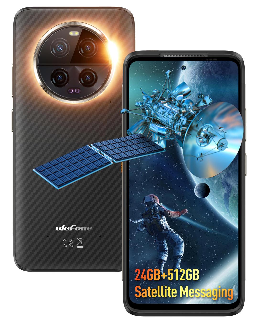 Ulefone Armor 23 Ultra 5G Rugged Phone, Satellite Messaging, 50MP+64MP+50MP+8MP, 24GB+512GB MTK Dimensity 8020, 5280mAh(120W), QI 50W Wireless Charging, 6.78" FHD+ Corning Gorilla Screen, Android 13