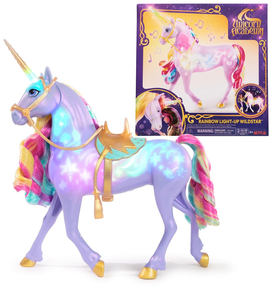 Unicorn AcademyUnicorn Academy, Interactive Rainbow Light-up Wildstar Unicorn Toy with Lights, Sounds & Music, Dolls & Unicorn Toys, for Kids