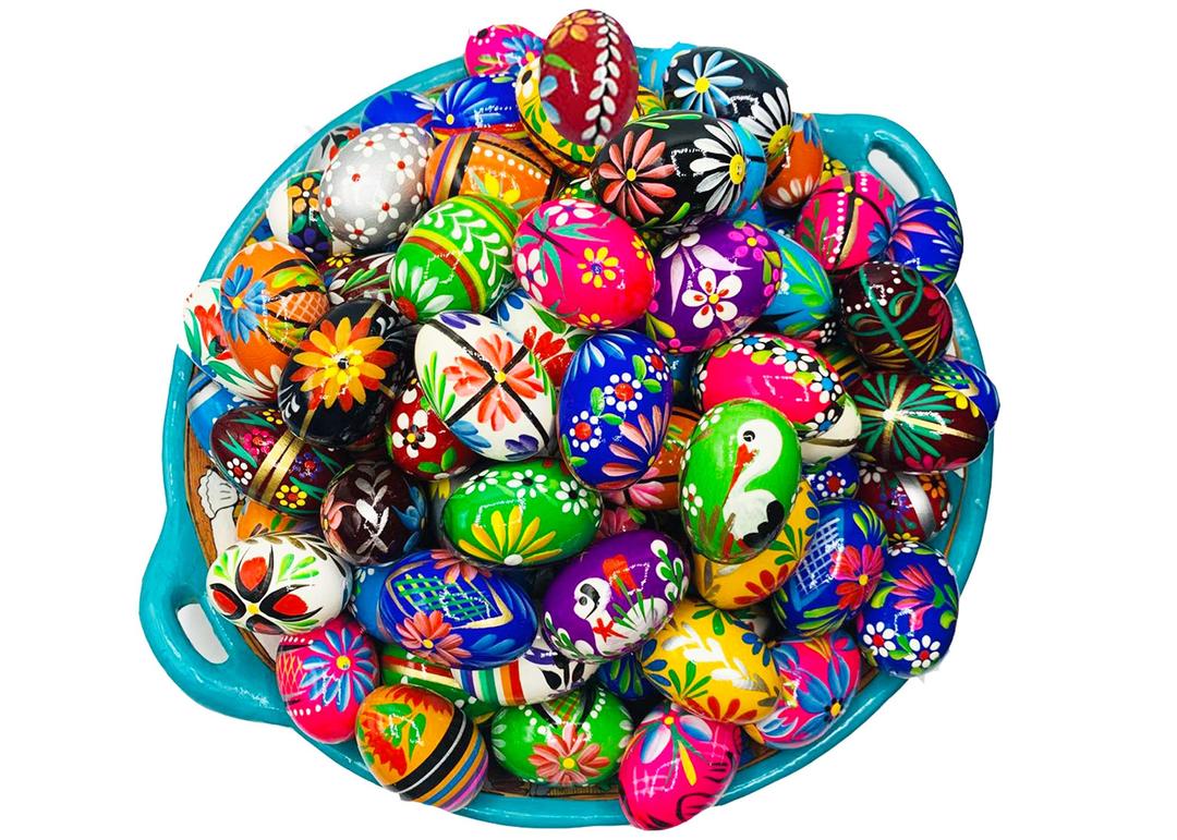 Pysanky (PISANKI) Set 14. Handpainted Polish Wooden Easter Eggs. Packing by Granda.