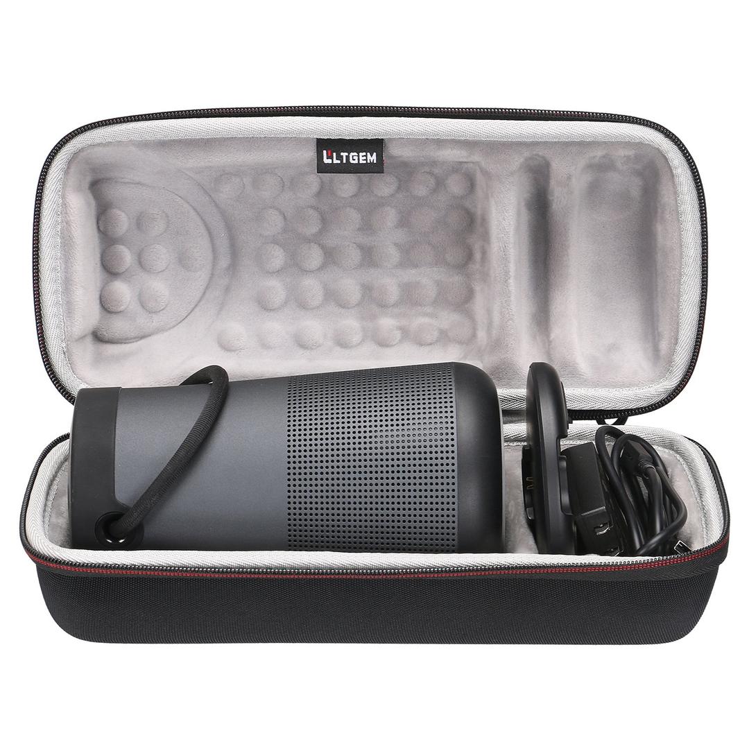 LTGEM Travel Protective Case for Bose SoundLink Revolve+ or Revolve+ (Series II) Portable & Long-Lasting Bluetooth 360 Speaker (Fits Charging Cradle, AC Adaptor and USB Cable)