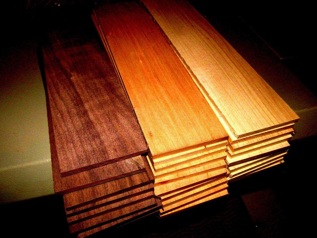 KILN Dried Sanded Thin Walnut, Cherry, Maple 12" X 3" X 1/4" MULTIPAK (24)