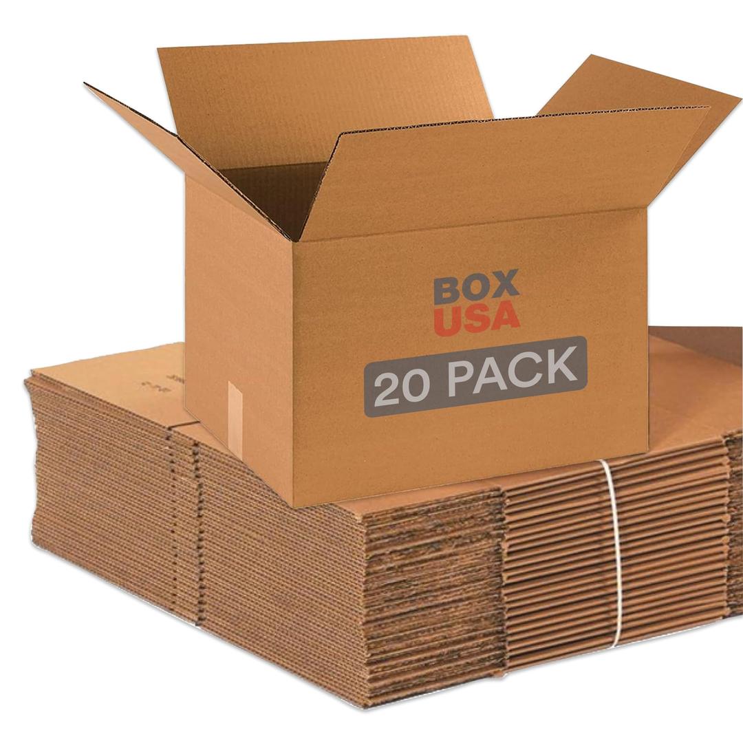 BOX USA Moving Boxes Medium 18"L x 14"W x 12"H 20-Pack | Corrugated Cardboard Box for Mailing, Packing, Packaging and Storage 18x14x12