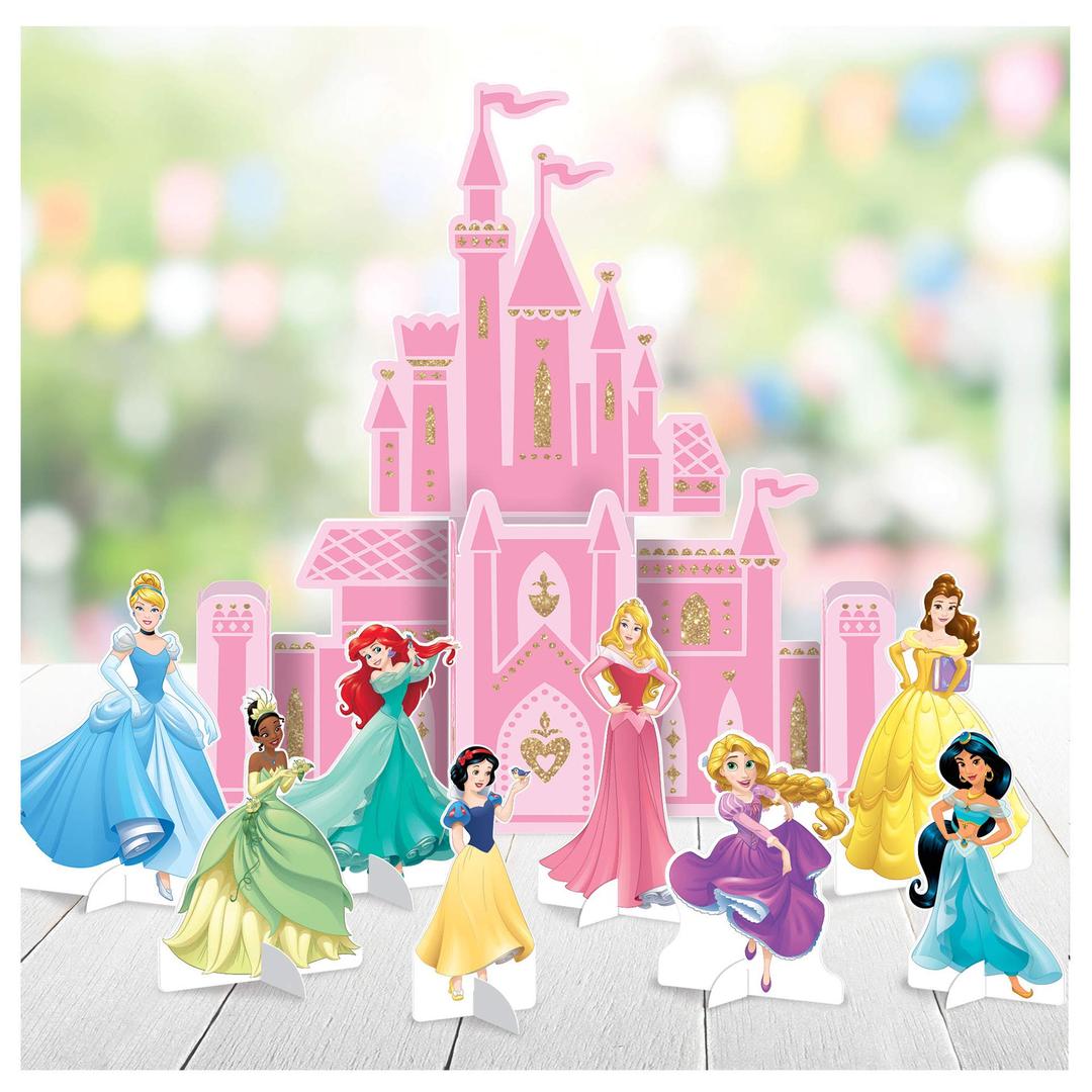 Amscan"Disney Princess Pink Castle Party Table Decoration Kit, 9 Pc, 282357