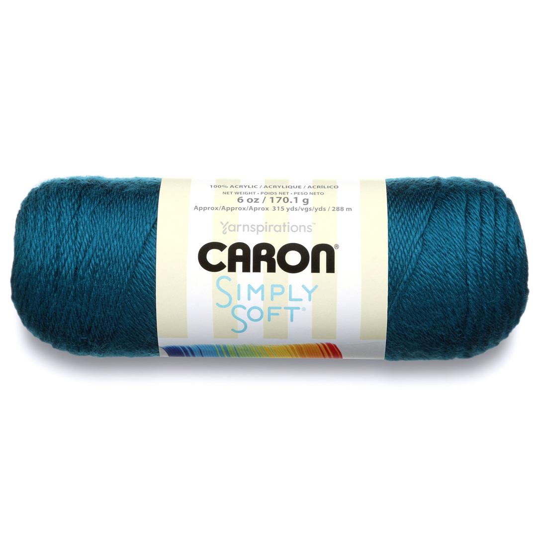 Caron Simply Soft Collection Yarn, 6oz, Gauge 4 Medium, 100% Acrylic- Pagoda - Machine Wash & Dry (H97COL-14)