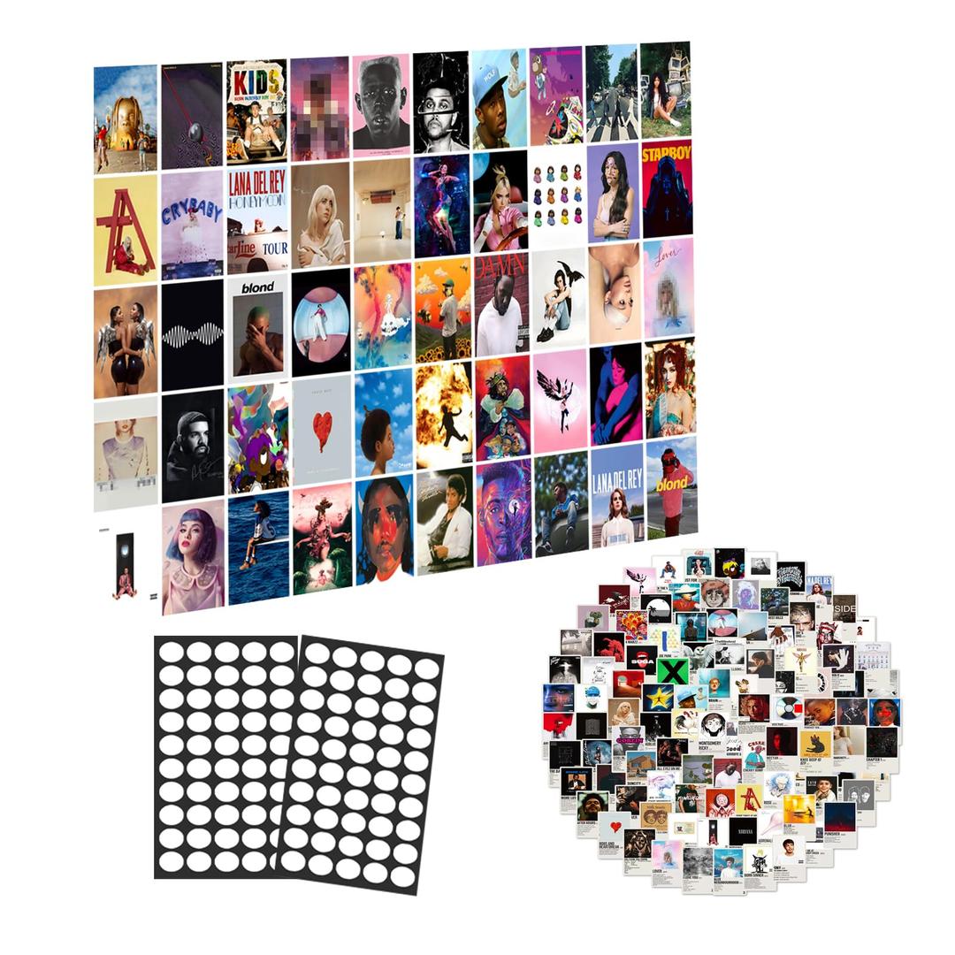 150pc| Music Poster Music Cover Posters, Album Posters, Bedroom, Room Decoration Posters, Music Artist Posters, 6x4inch(15x10cm) 50 PC & 100 PC Sticker 2.1x1.5inch