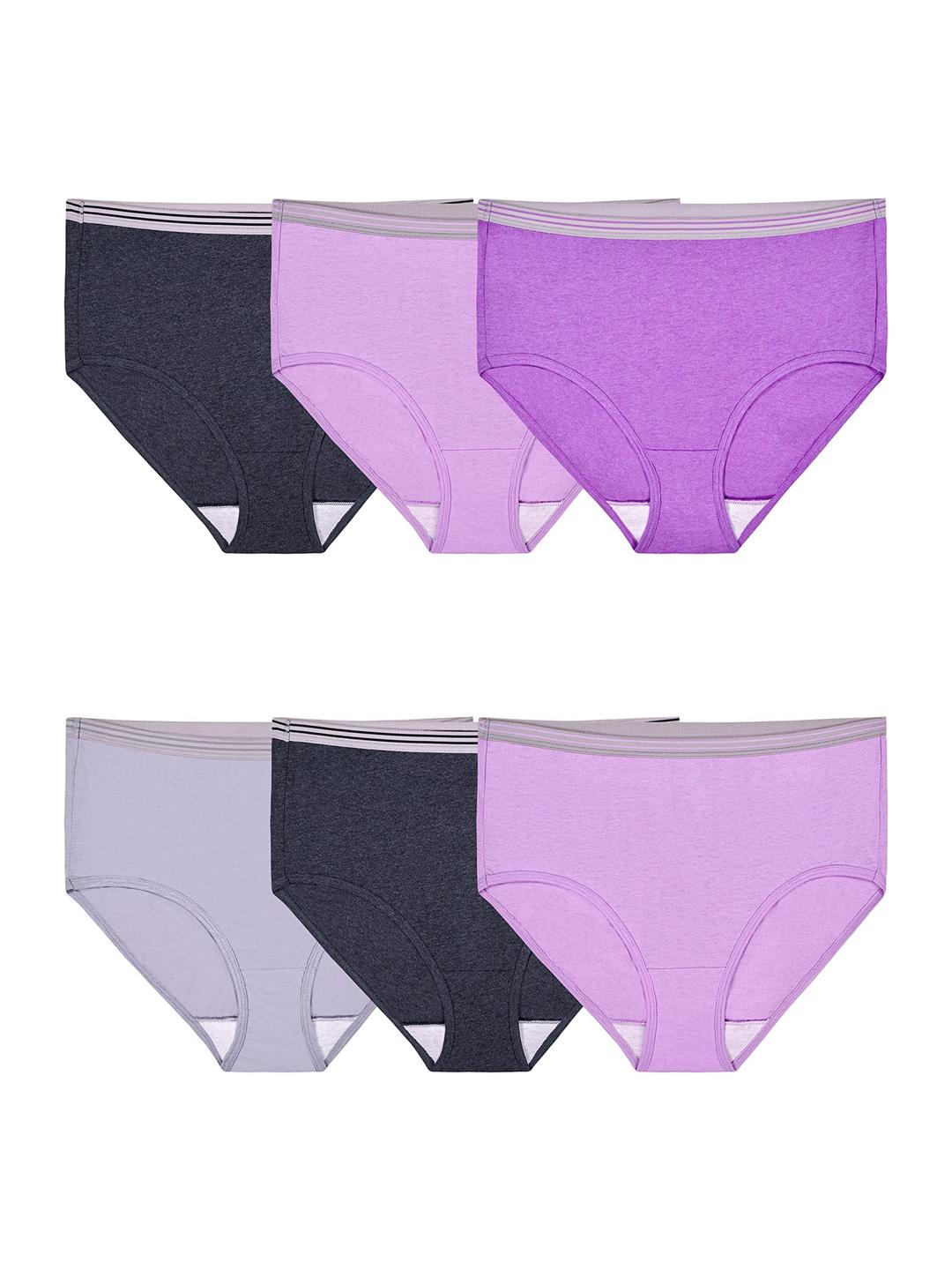 Fruit of the LoomWomen's Eversoft Cotton Brief Underwear, Tag Free & Breathable, Available in Plus Size