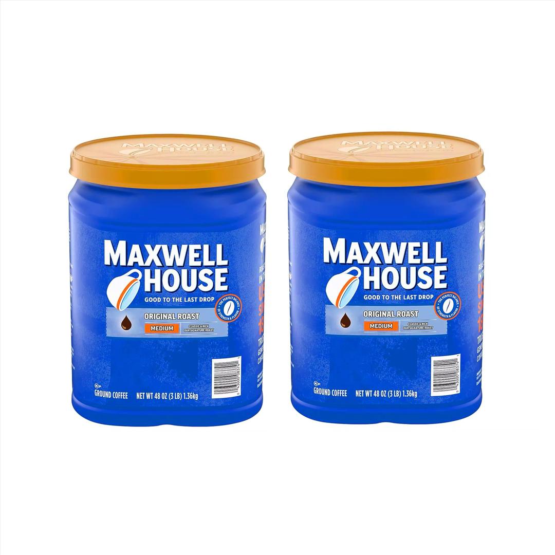 Maxwell Medium Roast Original Roast Ground Coffee (48 oz) - Pack of 2