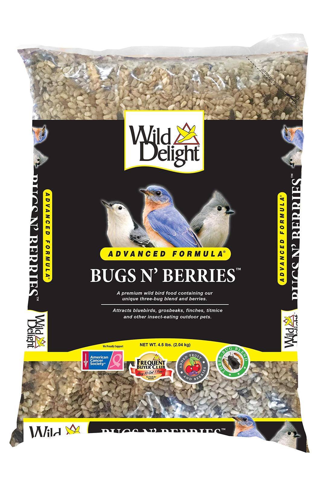 Wild Delight099127 Bugs N' Berries Wild Bird Food, 4.5 lb