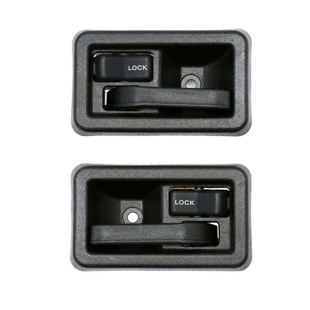 Gledewen Interior Door Handles (Pair), Compatible with Jeep Wrangler 1987-1996 YJ, 1997-2006 TJ, Inside Front Left Driver & Right Passenger Side | Replaces# 79540, 79541 Inner Handle Set